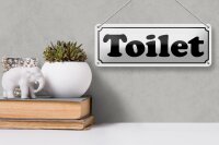 Blechschild Hinweis 27x10 cm holländisch Toilet Toilette Dekoration
