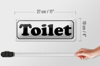 Blechschild Hinweis 27x10 cm holländisch Toilet Toilette Dekoration