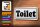 Blechschild Hinweis 27x10 cm holländisch Toilet Toilette Dekoration