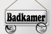 Blechschild Hinweis 27x10 cm holländisch Badkamer...