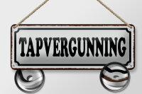 Blechschild Hinweis 27x10 cm holländisch Tapvergunning Zapfgenehmigung