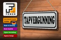 Blechschild Hinweis 27x10 cm holländisch Tapvergunning Zapfgenehmigung