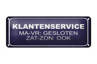 Blechschild Hinweis 27x10 cm niederländisch...