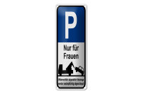 Blechschild Hinweis 10x27 cm Parkschild Nur für...