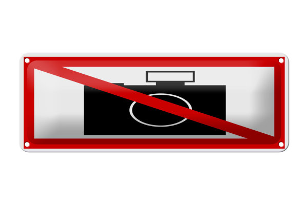 Blechschild Hinweis 27x10 cm Fotografieren verboten Dekoration