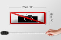 Blechschild Hinweis 27x10 cm Fotografieren verboten Dekoration