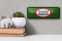 Blechschild Hinweis 27x10 cm Rasen Betreten verboten Dekoration