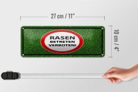 Blechschild Hinweis 27x10 cm Rasen Betreten verboten Dekoration