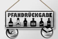 Blechschild Hinweis 27x10 cm Pfandrückgabe Dekoration