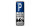 Blechschild Parken 10x27cm nur Parkausweis für Behinderte Dekoration