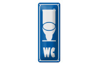 Blechschild Hinweis 10x27 cm WC Piktogramm Toilette...