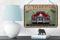 Blechschild Retro 18x12cm Auto repair full Service