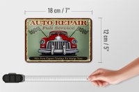Blechschild Retro 18x12cm Auto repair full Service