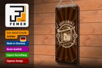 Blechschild 10x27cm Gentlemen`s Club Whiskey & Cigars