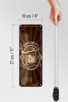 Blechschild 10x27cm Gentlemen`s Club Whiskey & Cigars