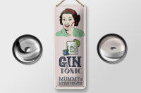 Blechschild Spruch lustig Gin Tonic Mummy´s Helper 10x27cm