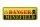 Blechschild Achtung Danger Mine Field Minenfeld 27x10cm Dekoration