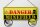 Blechschild Achtung Danger Mine Field Minenfeld 27x10cm Dekoration