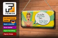 Blechschild Spruch I´m on the Gin & Tonic Diet 27x10cm Dekoration