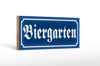 Holzschild Biergarten 27x10cm Ausschank von Bier Brauer