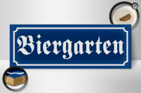 Holzschild Biergarten 27x10cm Ausschank von Bier Brauer