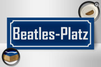 Holzschild Beatles-Platz 27x10cm Hamburg St. Pauli