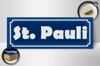 Holzschild St. Pauli 27x10cm Hamburg Kiezidee