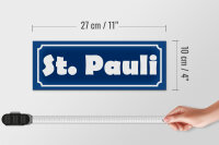 Holzschild St. Pauli 27x10cm Hamburg Kiezidee