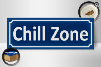 Holzschild Chill Zone 27x10cm Wellness Entspannen