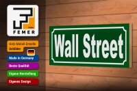 Holzschild Wall Street 27x10 m Straße New York Manhattan