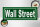 Holzschild Wall Street 27x10 m Straße New York Manhattan