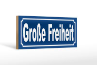 Holzschild Große Freiheit 27x10cm Hamburg St. Pauli Clubs