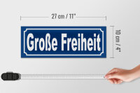 Holzschild Große Freiheit 27x10cm Hamburg St. Pauli Clubs