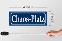 Holzschild Chaos Platz 27x10cm Unordnung zu Hause
