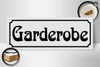 Holzschild Garderobe 27x10cm Türschild Gäste Jacken