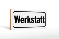 Holzschild Werkstatt 27x10cm Auto Mechaniker Handwerker