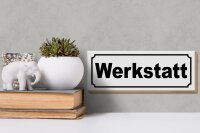 Holzschild Werkstatt 27x10cm Auto Mechaniker Handwerker