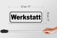 Holzschild Werkstatt 27x10cm Auto Mechaniker Handwerker