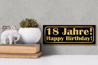 Holzschild Happy Birthday 27x10cm 18 Jahre Geburtstag