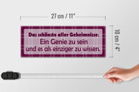 Holzschild Spruch 27x10cm Schönste aller Geheimnisse