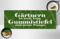 Holzschild Spruch 27x10cm Gärtnern ist mein Yoga