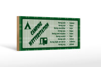 Holzschild Spruch 27x10cm Camping Wetterstation Campinganhänger