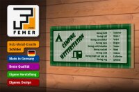 Holzschild Spruch 27x10cm Camping Wetterstation Campinganhänger