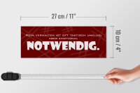 Holzschild Spruch 27x10cm Verhalten ist taktisch unklug