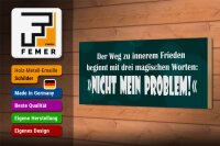 Holzschild Spruch 27x10cm Weg zum inneren Frieden