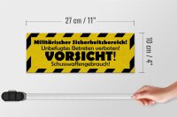 Holzschild 27x10cm Militärischer Sicherheitsbereich
