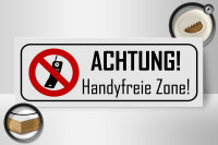 Holzschild Hinweis 27x10cm Achtung Handyfreie Zone
