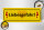 Holzschild Spruch 27x10cm Liebesgefahr gelbes