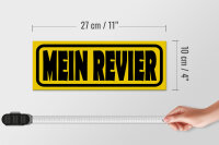 Holzschild Spruch 27x10cm Mein Revier