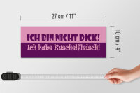 Holzschild Spruch 27x10cm Ich habe Kuschelfleisch